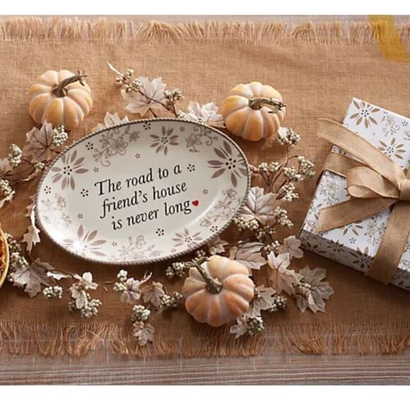 Temp-tations Woodland Friendship Serving Platter with Gift Box Gray NWOT) - Picture 2 of 2